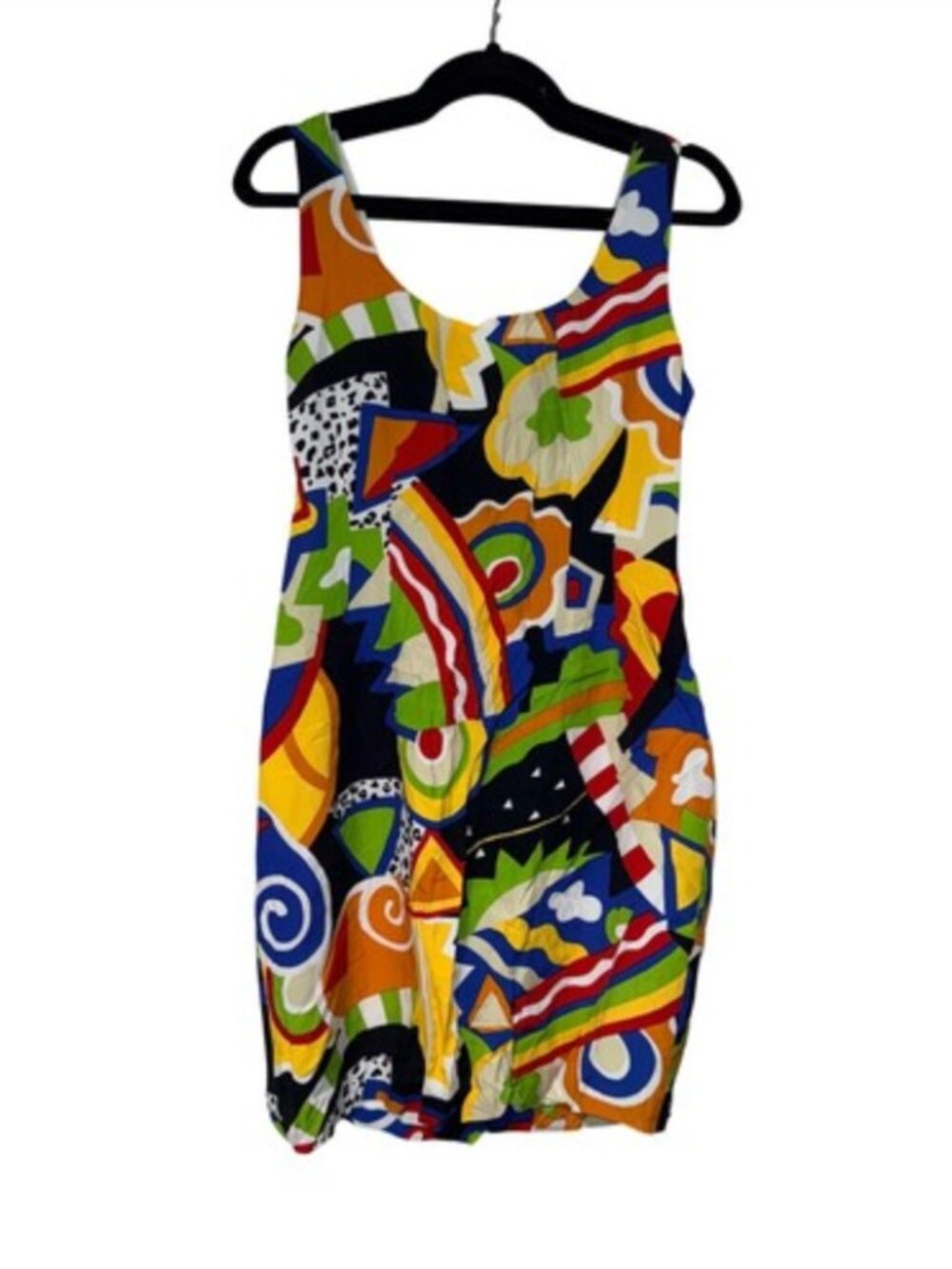 VINTAGE Sunny Names Vintage Abstract Pop Art Shift Dress Womens 10